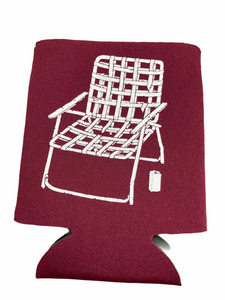Lawn Chair Koozie (Burgundy)